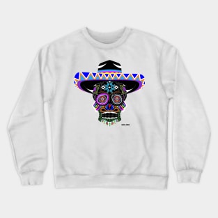 mexican grim reaper in mariachi charro style ecopop Crewneck Sweatshirt